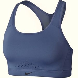 Nike Sports Bra Size M Blue Medium Impact Racerback Fitness Support Dri-Fit